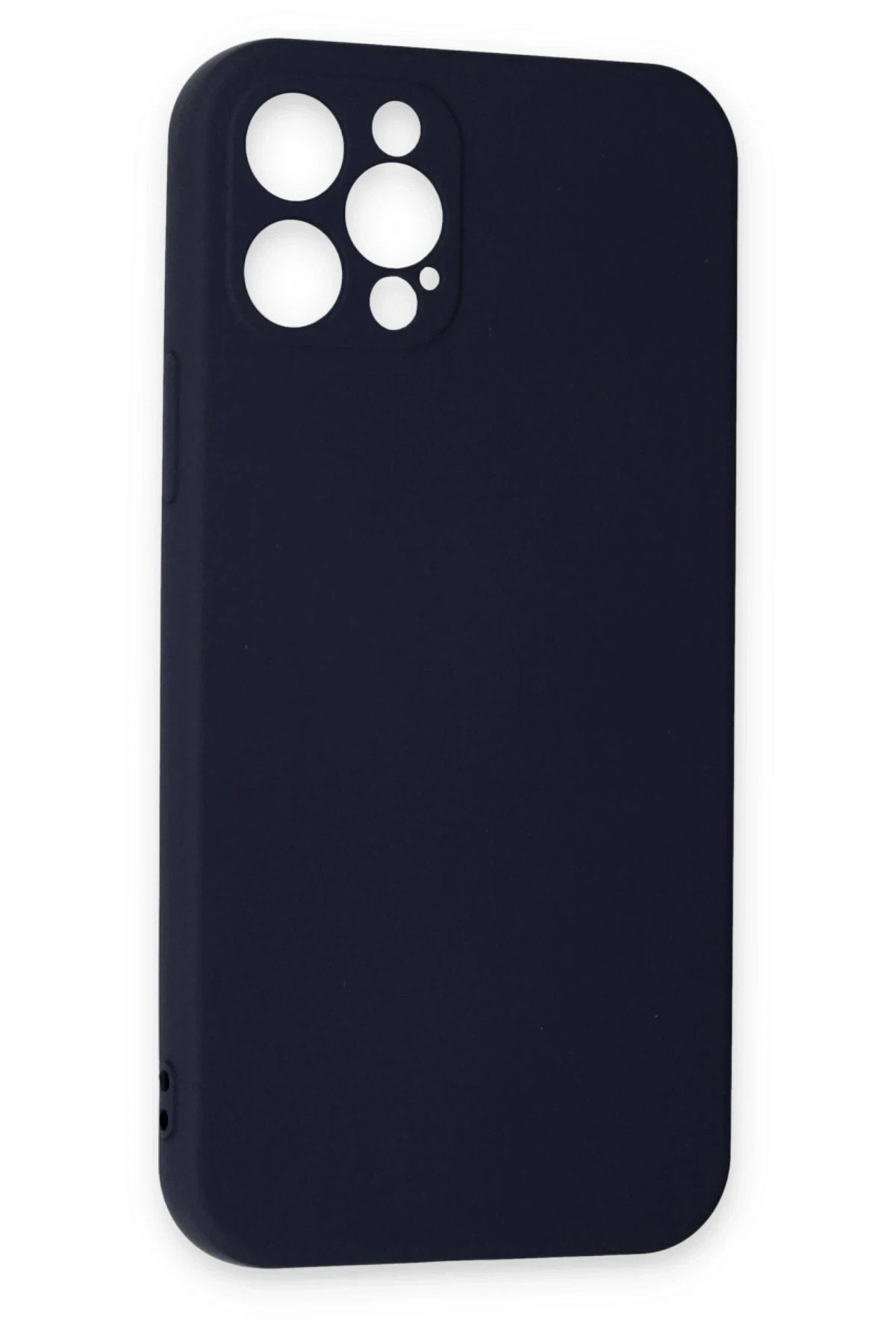 Mey İthalat® iPhone 12 Pro Max Kılıf Nano içi Kadife Silikon - Lacivert