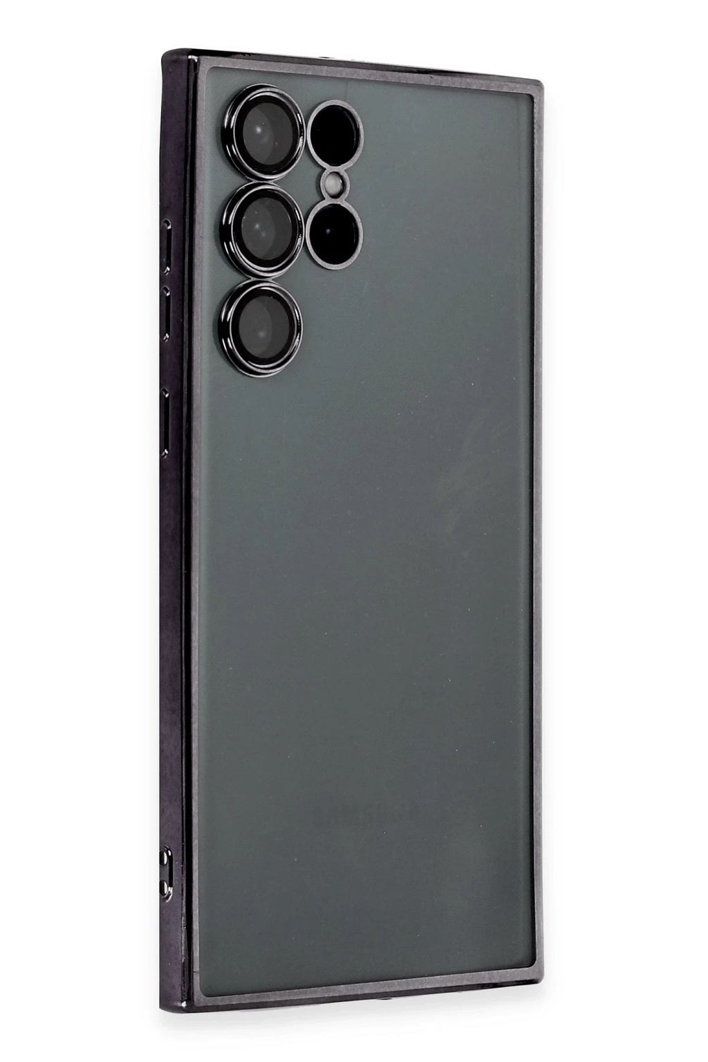 Mey İthalat® Samsung Galaxy S22 Ultra Kılıf Lensli Silikon - Siyah