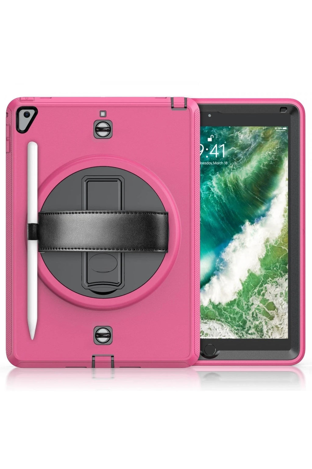 Mey İthalat® iPad 5 Air 9.7 Kılıf Strap-C Otterbox Tablet Kapak - Pembe