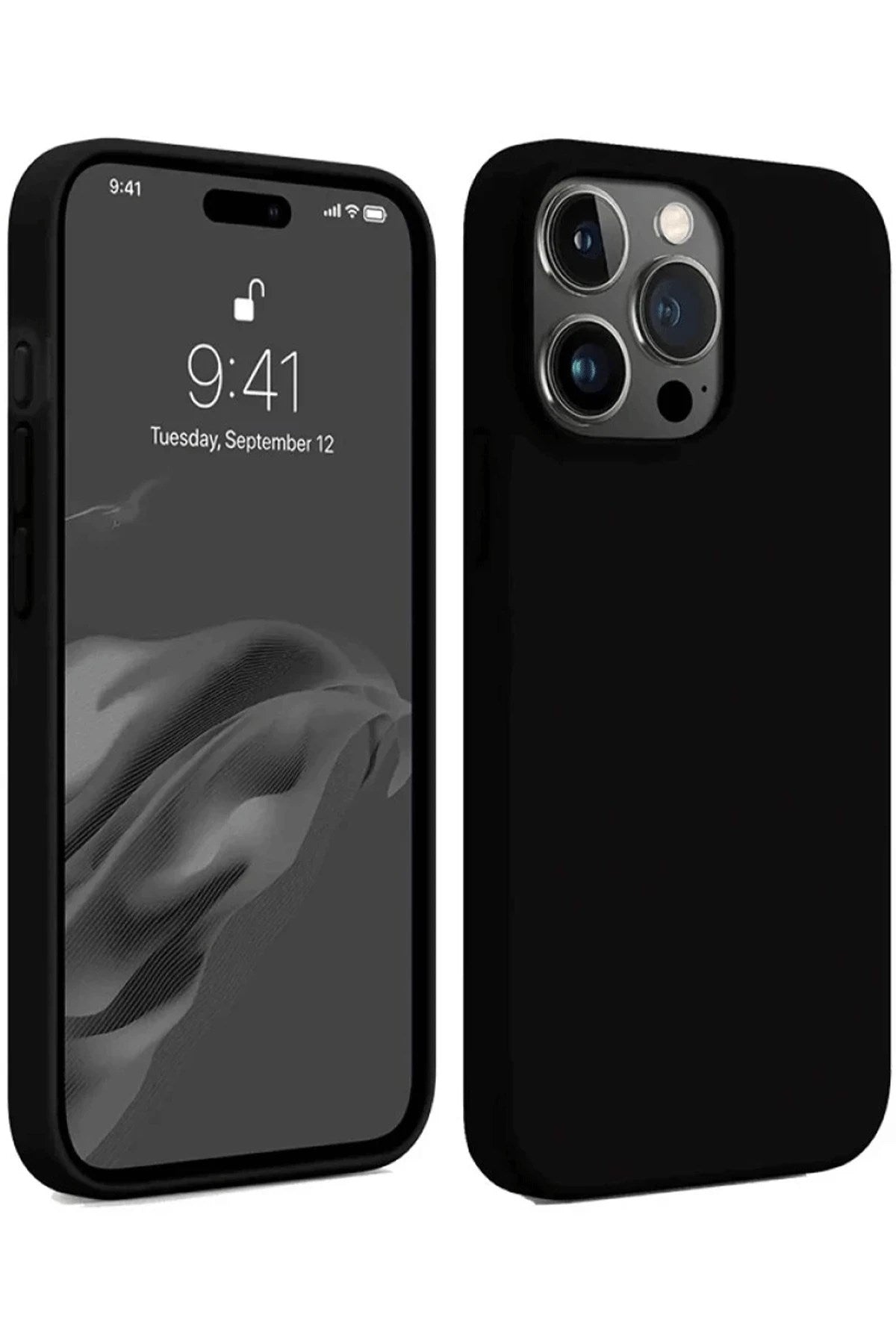 Mey İthalat® iPhone 15 Pro Kılıf First Silikon - Siyah