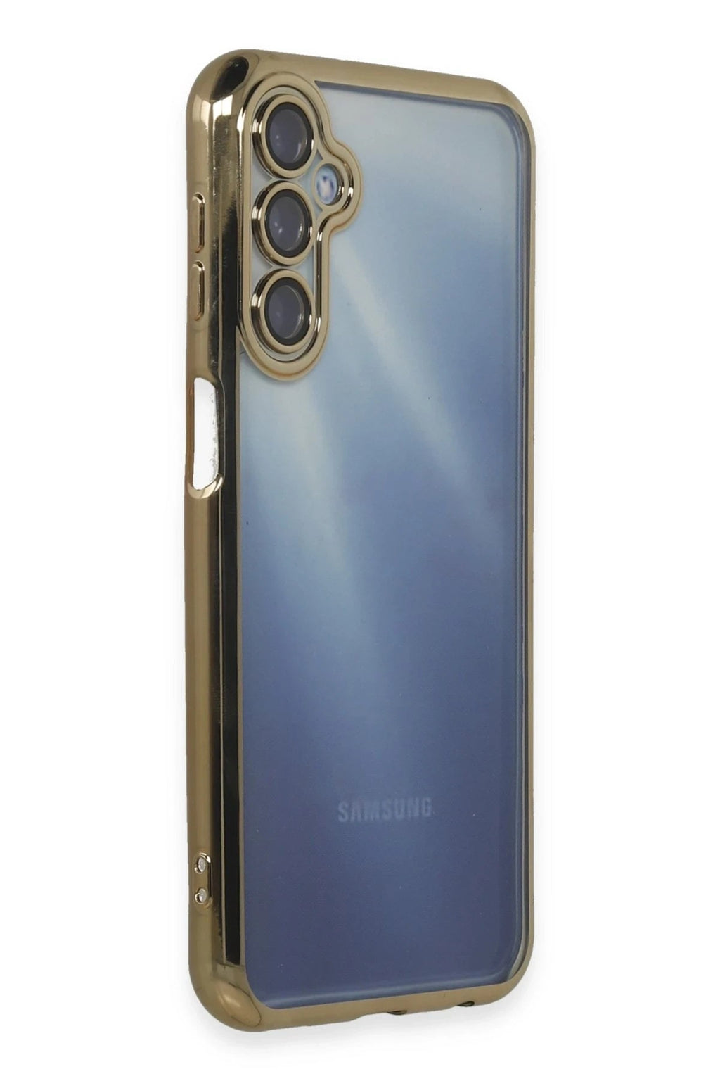 Mey İthalat® Samsung Galaxy A25 5G Kılıf Lensli Silikon - Gold