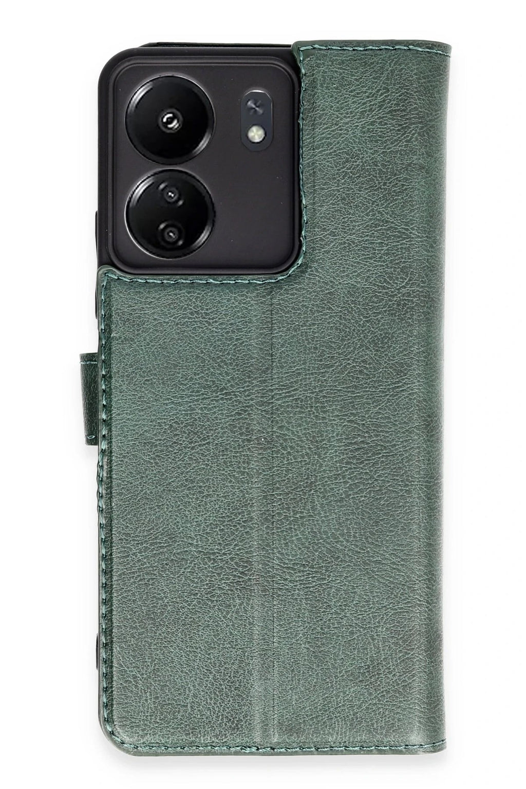 Mey İthalat® Redmi 13C Kılıf Trend S Plus Kapaklı Kılıf - Yeşil