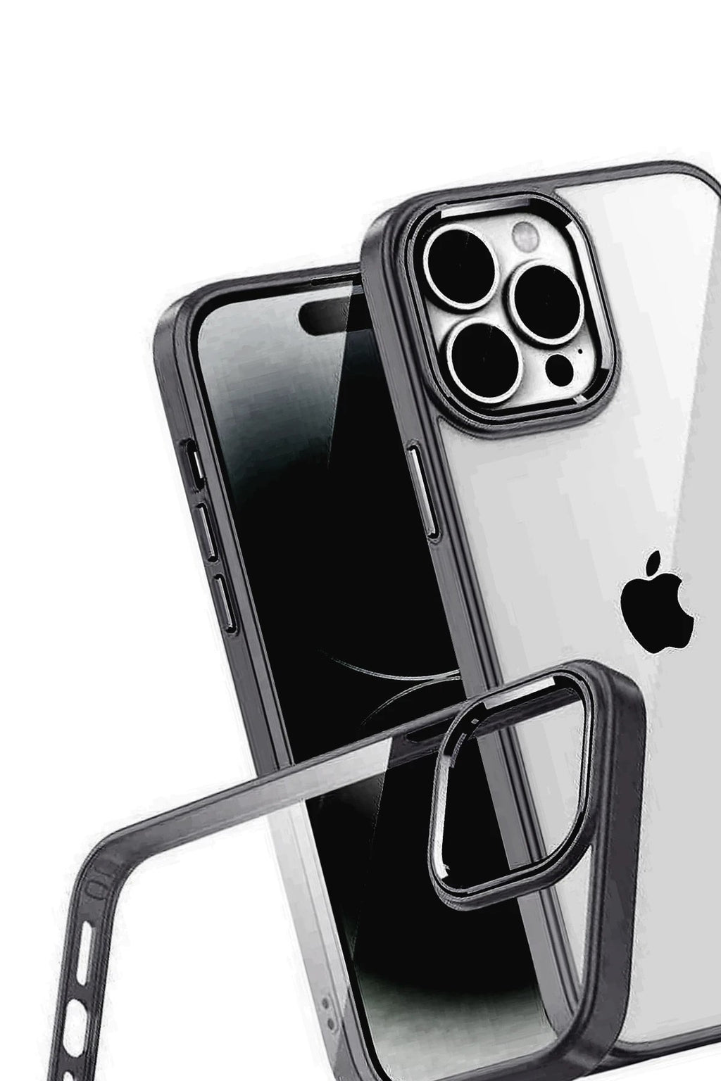Mey İthalat® iPhone 15 Pro Max Lensli Silikon - Siyah