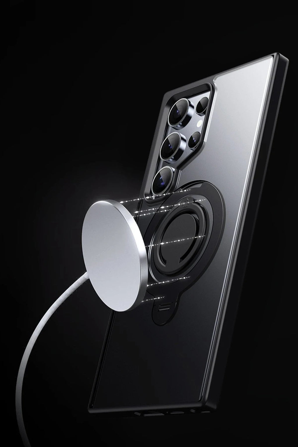 Mey İthalat® Samsung Galaxy S24 Avatar 360 Dönen Magsafe Kapak - Titan Gri