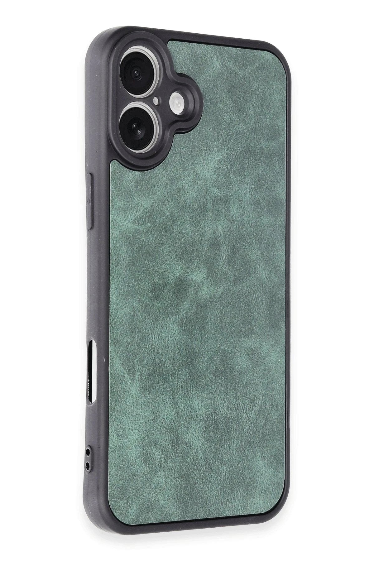 Mey İthalat® iPhone 16 Plus Kılıf Aras Deri Kapak - Koyu Yeşil