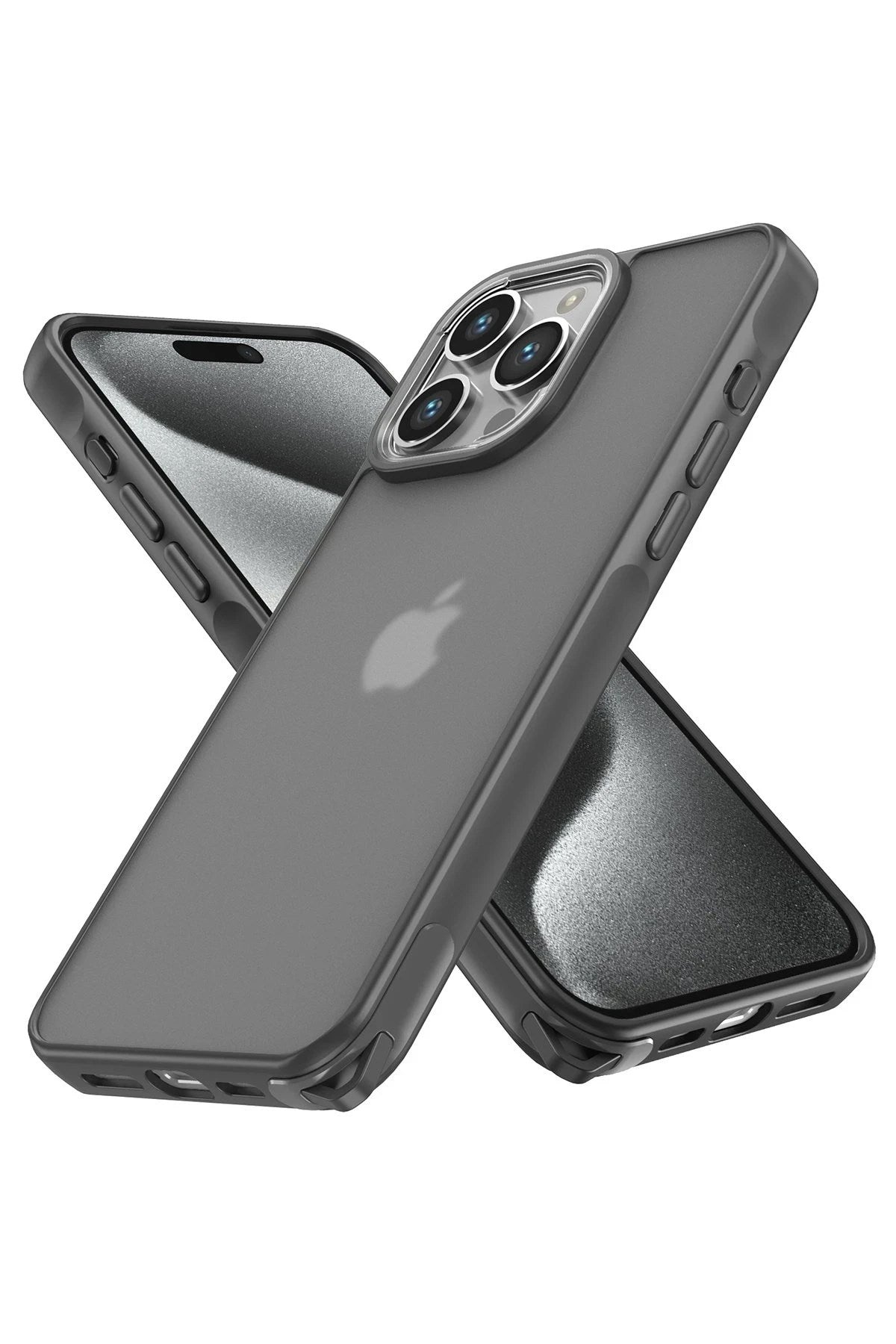 Mey İthalat® iPhone 14 Pro Kılıf Elegant Kapak - Titan Gri