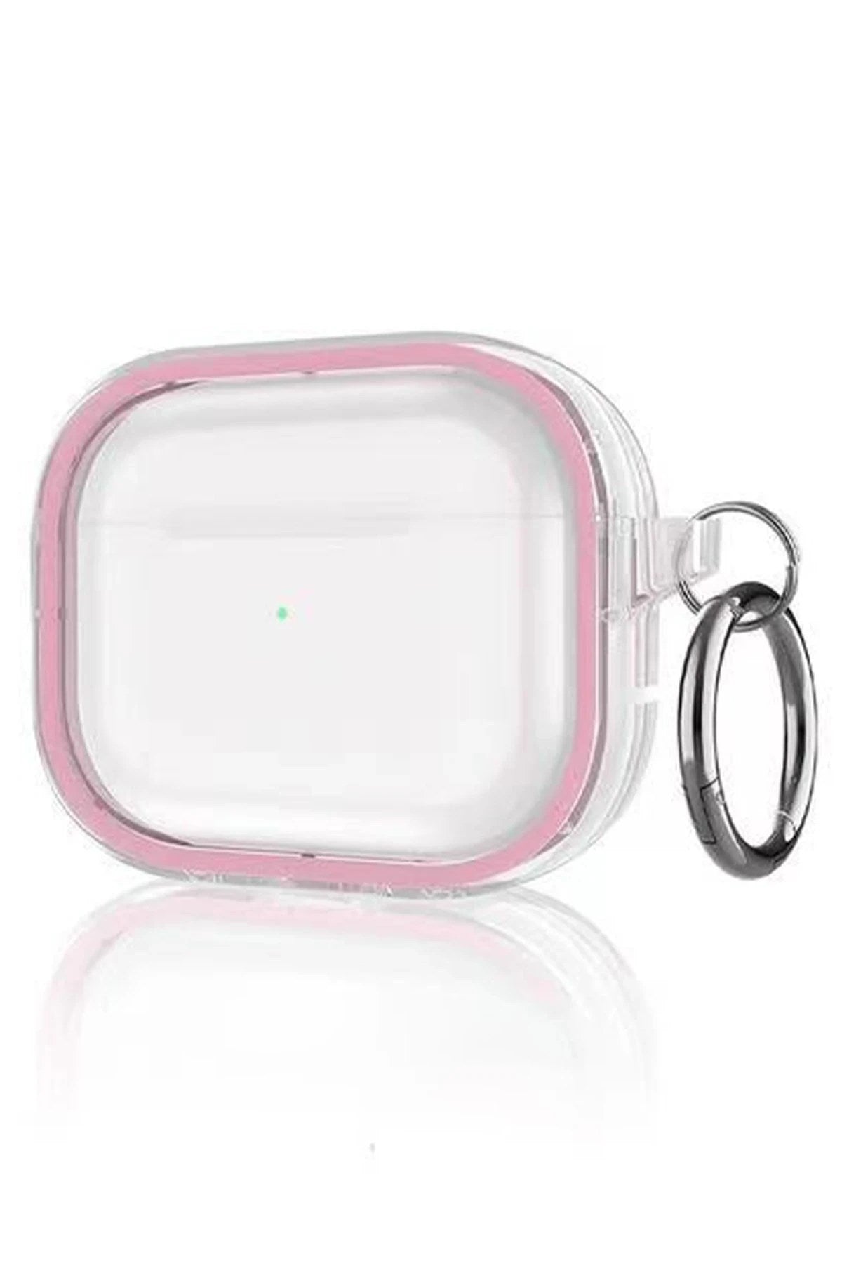 Mey İthalat® Airpods Pro 2 (2.nesil) Shiny Şeffaf Kılıf - Pembe
