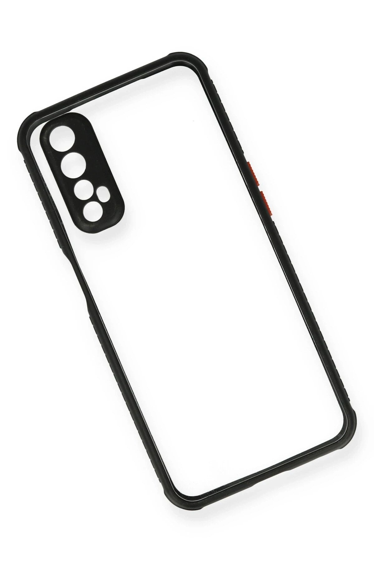 Mey İthalat® Realme 7 Kılıf Miami Şeffaf Silikon - Siyah