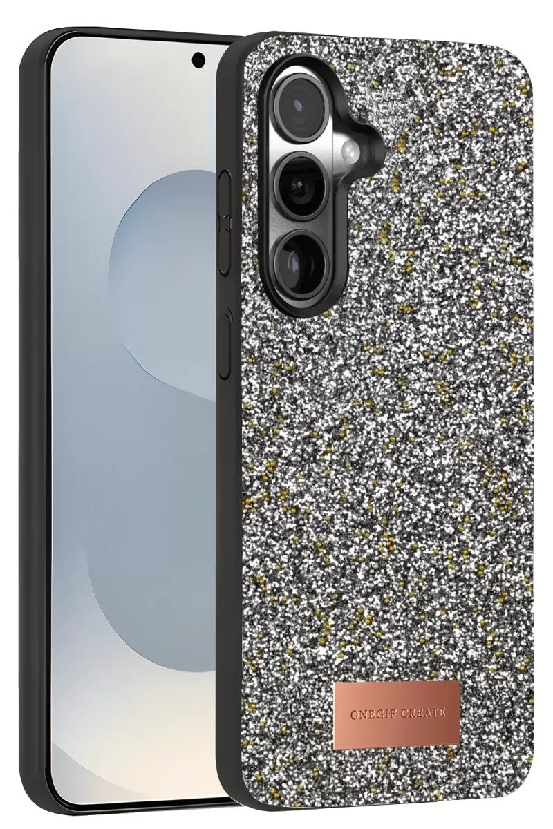 Mey İthalat® Samsung Galaxy S25 Bright Simli Kapak - Gold