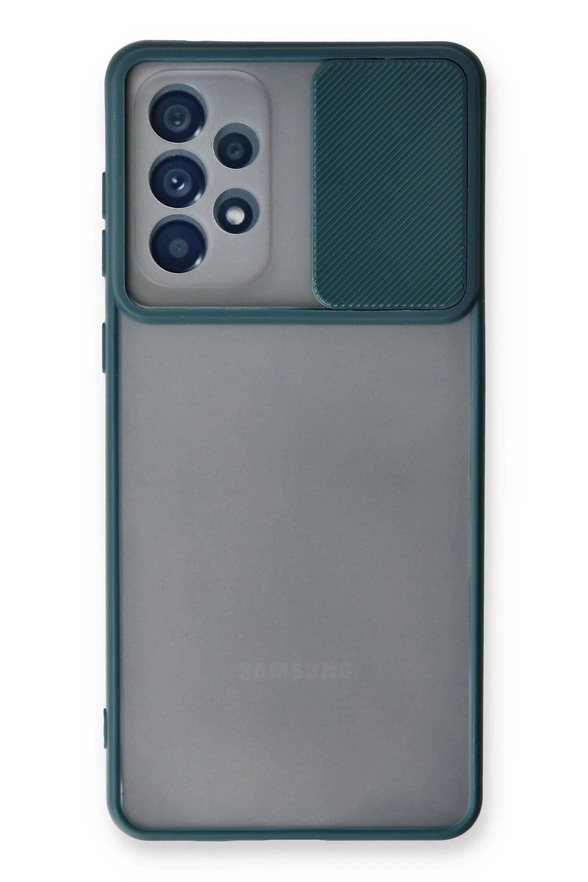 Mey İthalat® Samsung Galaxy A33 5G Kılıf Palm Buzlu Kamera Sürgülü Silikon - Yeşil