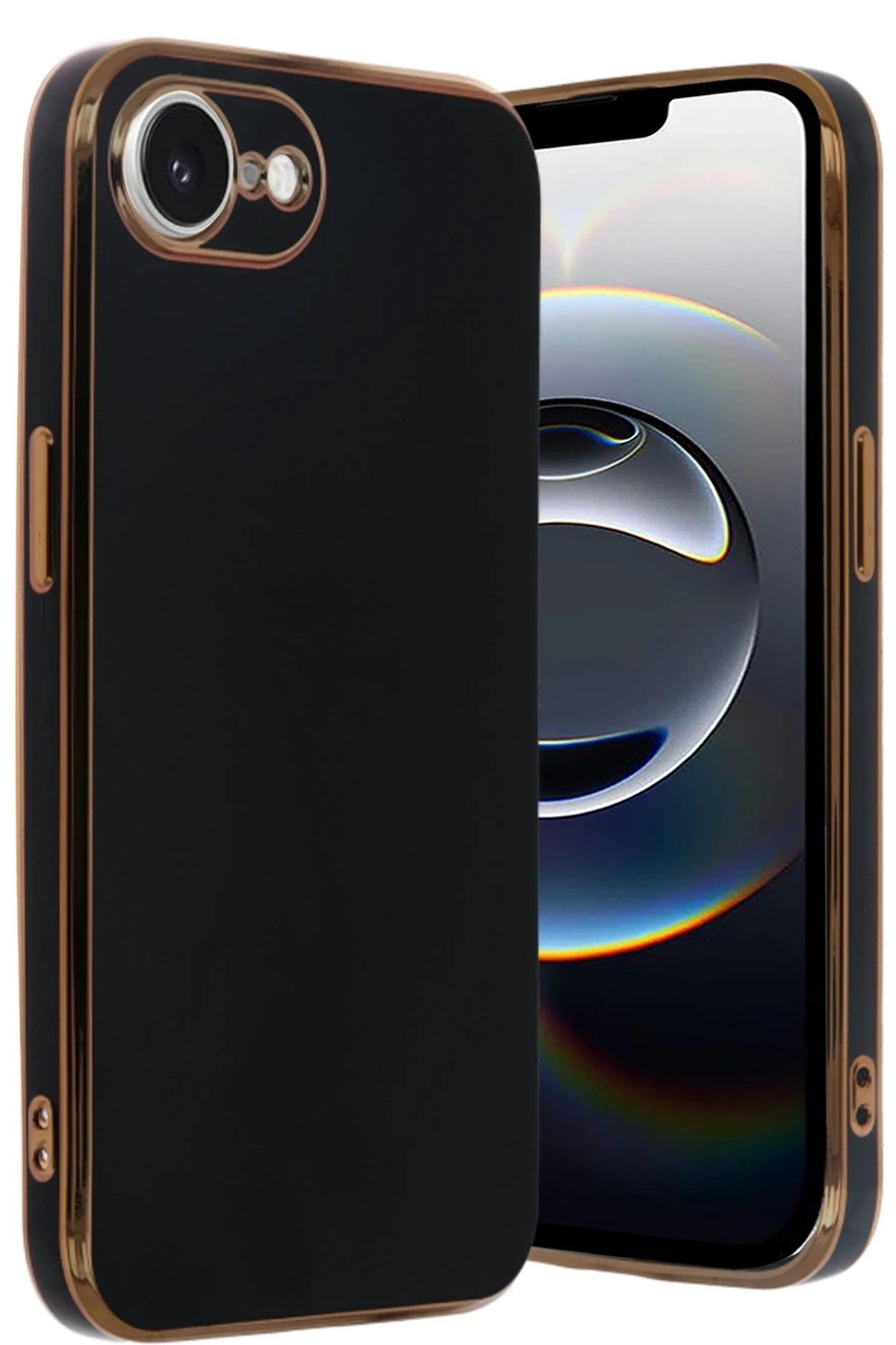 Mey İthalat® iPhone 16E Kılıf Volet Silikon - Siyah
