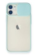 Mey İthalat® iPhone 11 Kılıf Palm Buzlu Kamera Sürgülü Silikon - Turkuaz