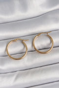 Mey İthalat® 316 Çelik Gold Renk 22mm Kadın Halka Model Kadın Küpe