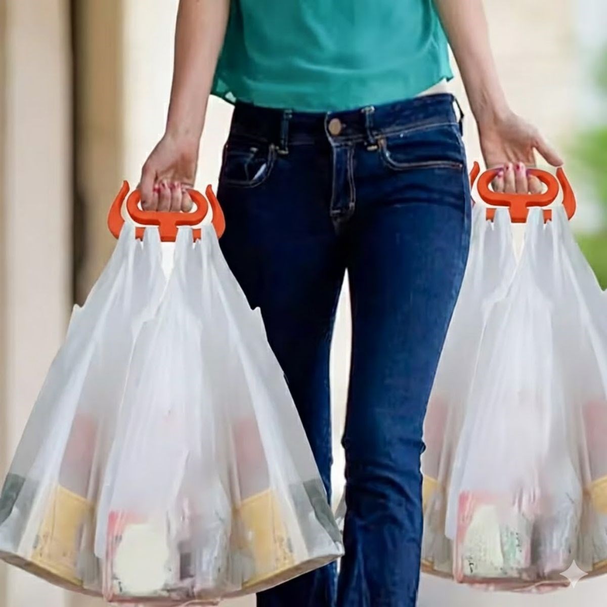 " Ergonomik Poşet Taşıma Aparatı – Ağır Yük Taşıyıcı Tutacak, Elden Kesme Yapmayan Kolay Taşıma Kancası, Market ve Alışveriş Çantası Taşıyıcısı