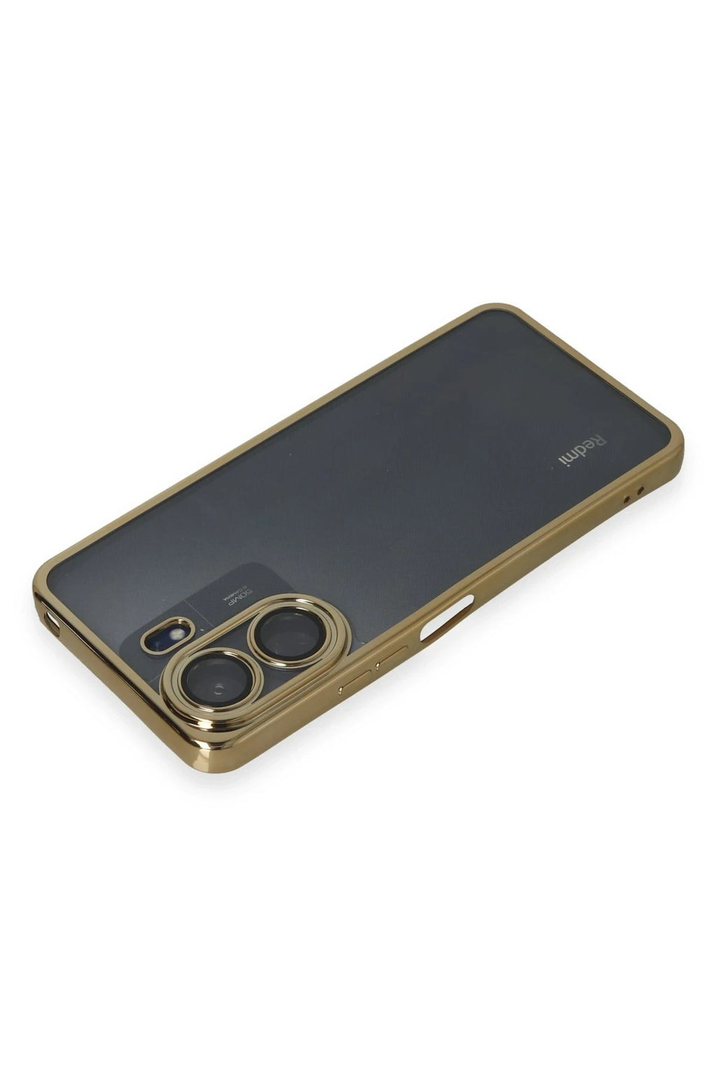 Mey İthalat® Redmi 13C Kılıf Lensli Silikon - Gold