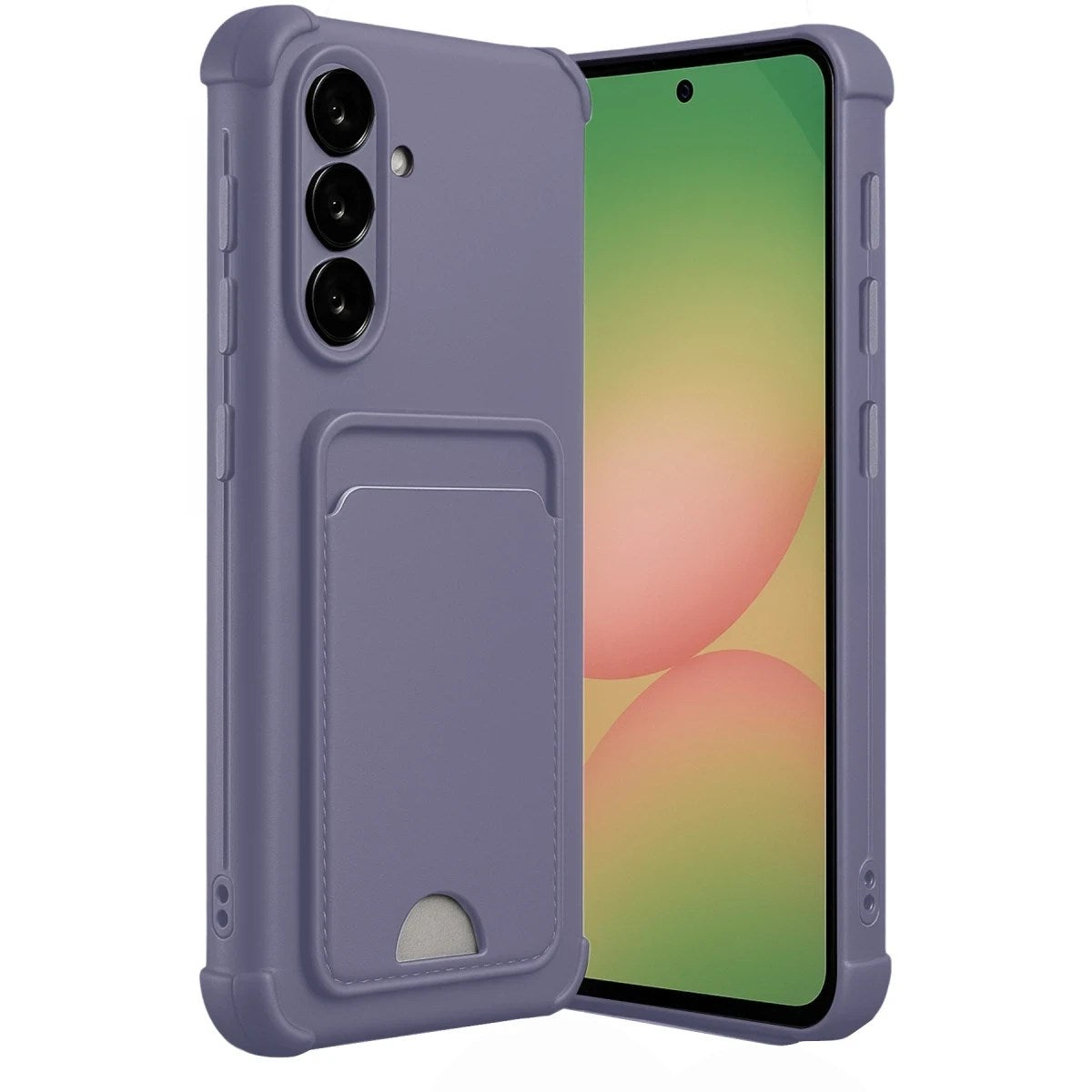 Mey İthalat® Samsung Galaxy A36 Kılıf Kelvin Kartvizitli Silikon - Lila