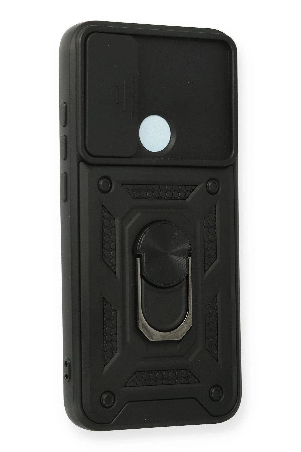 Mey İthalat® Redmi Note 8 Kılıf Pars Lens Yüzüklü Silikon - Siyah