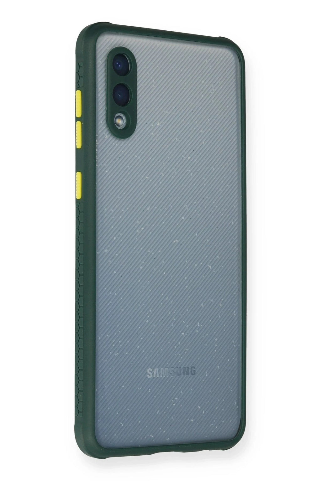 Mey İthalat® Samsung Galaxy A02 Kılıf Miami Şeffaf Silikon - Koyu Yeşil