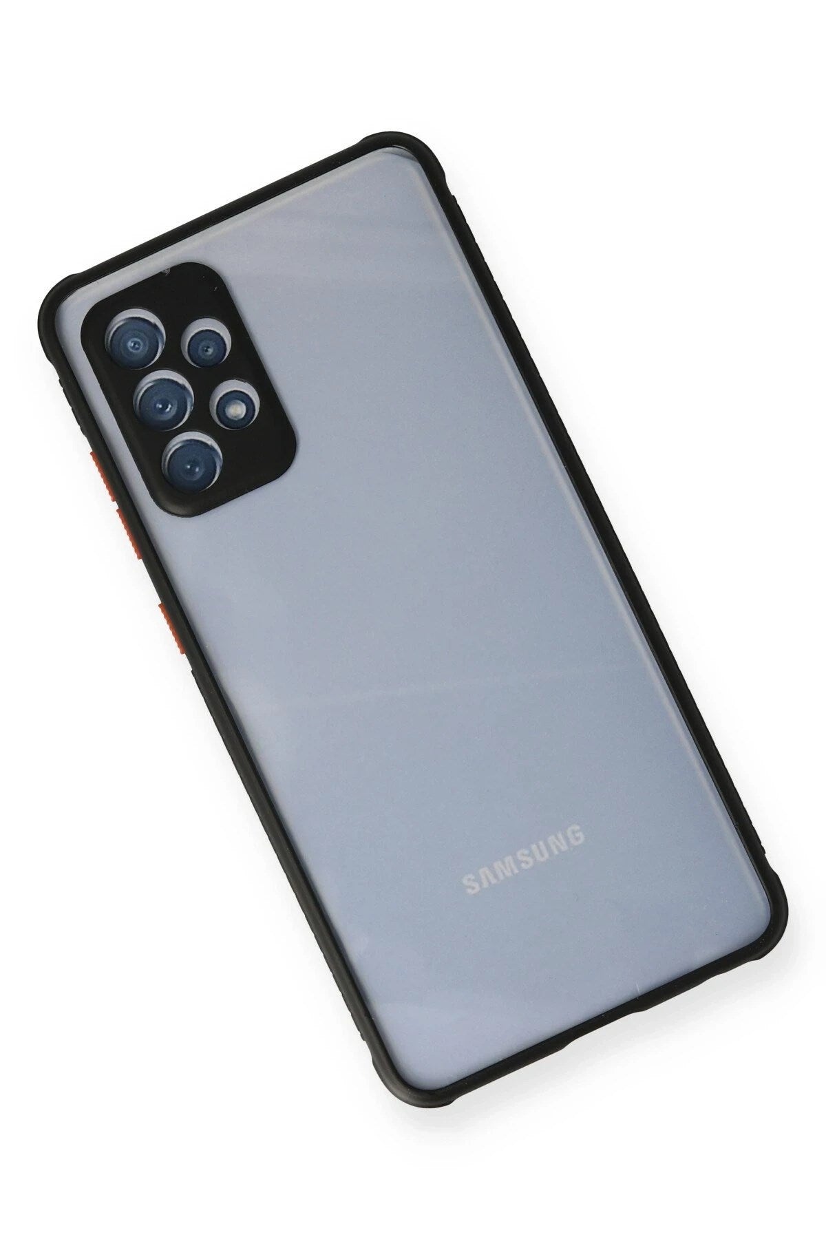 Mey İthalat® Samsung Galaxy A72 Kılıf Miami Şeffaf Silikon - Siyah