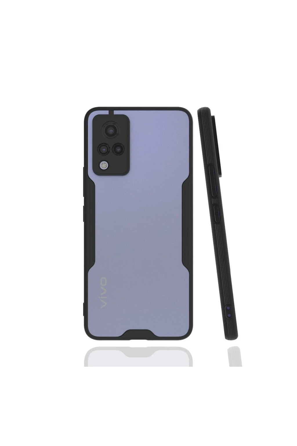 Mey İthalat® Vivo V21 Kılıf Platin Silikon - Siyah