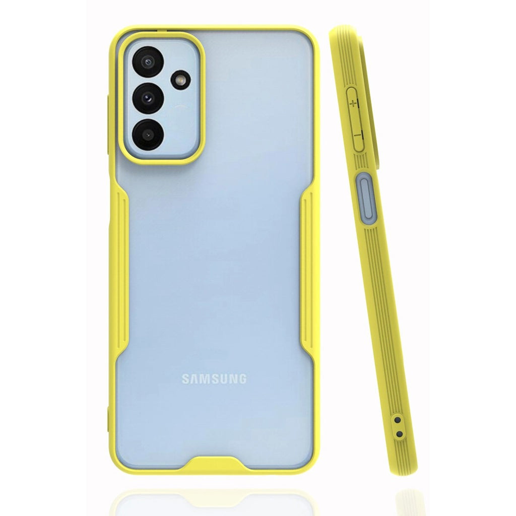 Mey İthalat® Samsung Galaxy A04S Kılıf Platin Silikon - Sarı