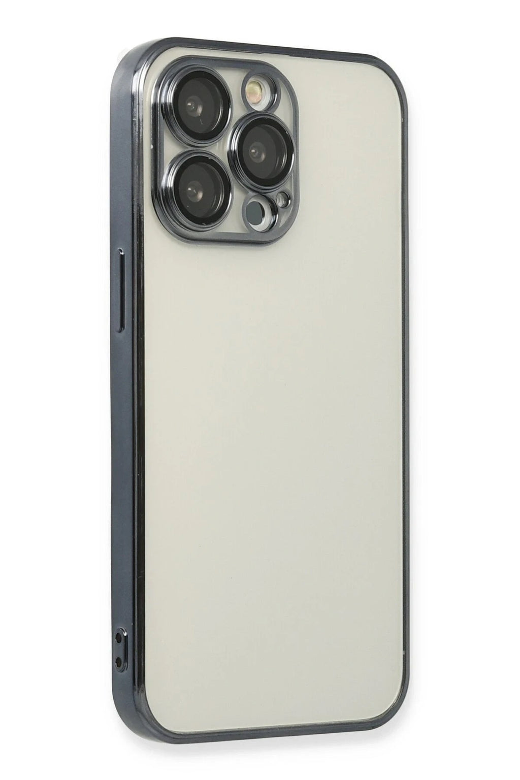 Mey İthalat® iPhone 13 Pro Max Kılıf Lensli Silikon - Siyah