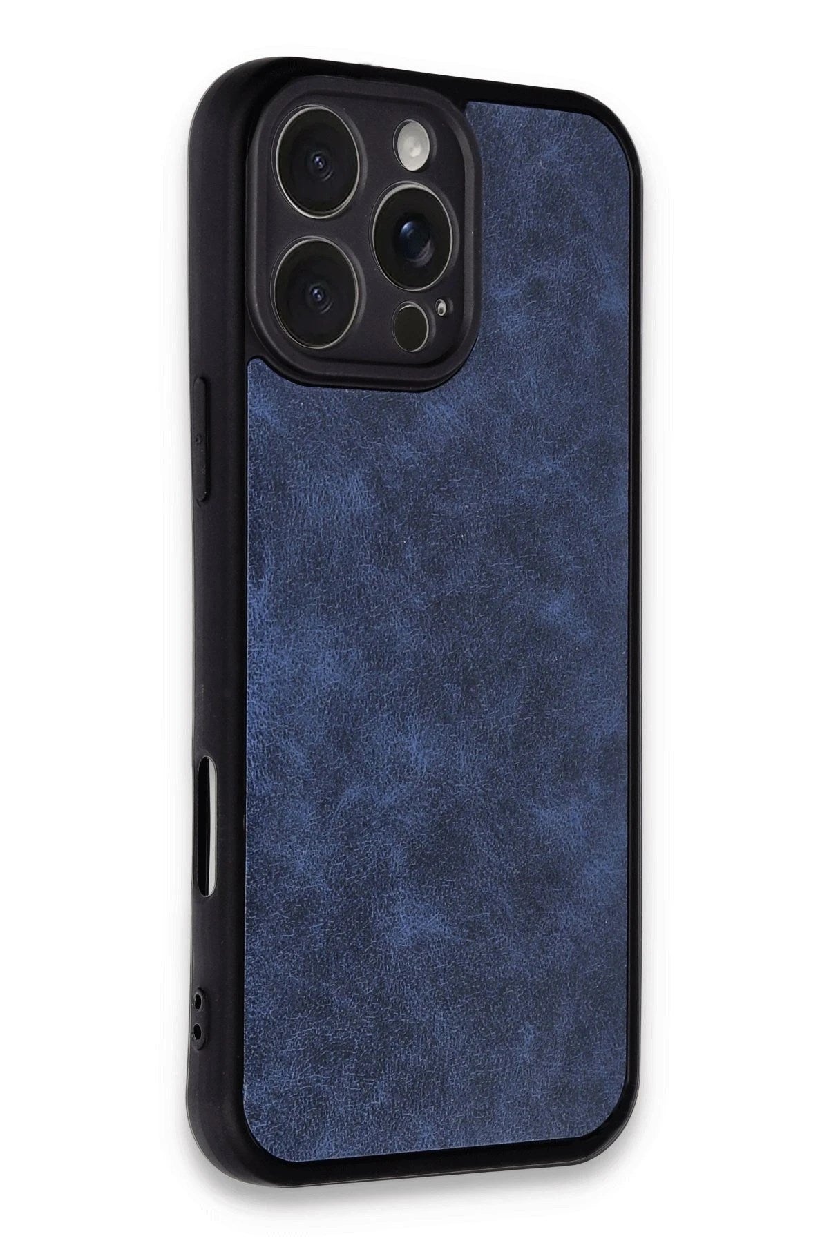 Mey İthalat® iPhone 16 Pro Kılıf Aras Deri Kapak - Lacivert