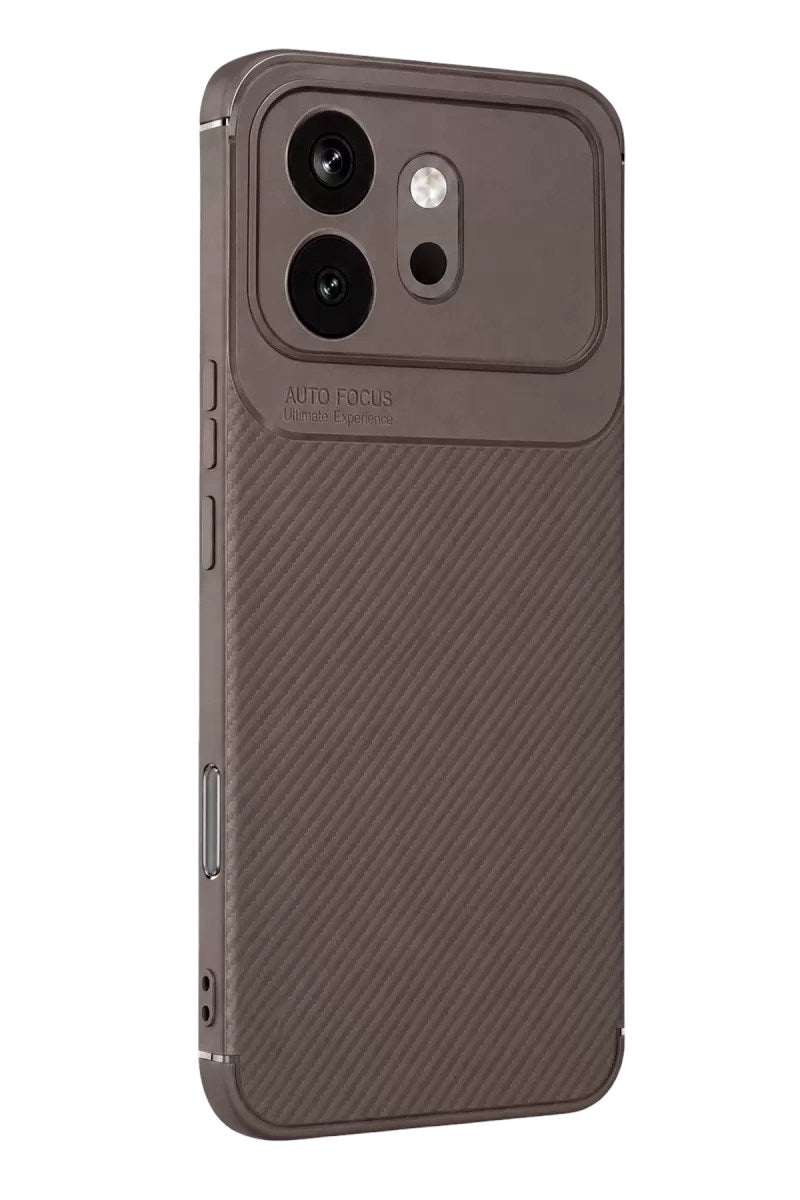 Mey İthalat® Huawei Honor 600 Auto Focus Karbon Kapak - Gri