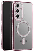 Mey İthalat® Samsung Galaxy A37 5G Joke Simli Magneticsafe Kılıf - Pembe