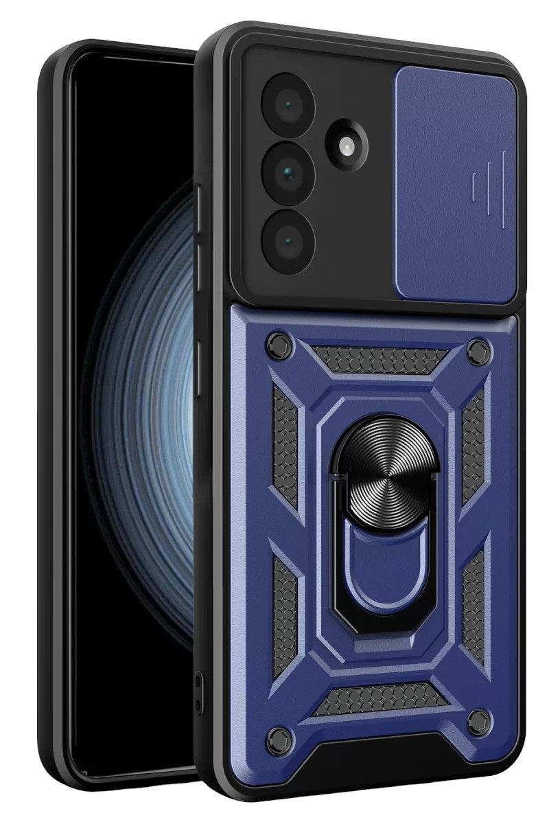 Mey İthalat® Samsung Galaxy A57 5G Pars Lens Yüzüklü Silikon - Lacivert