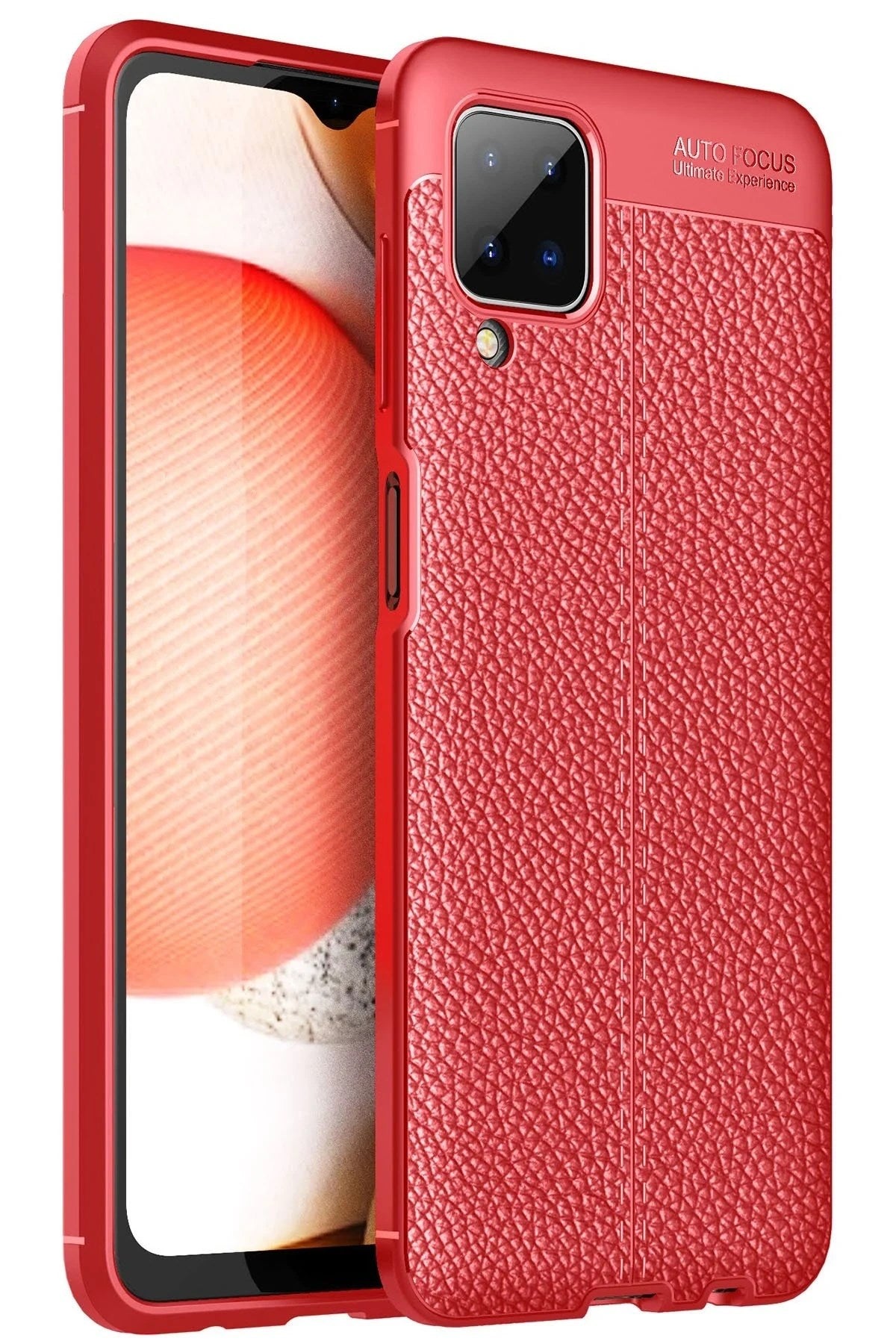 Mey İthalat® Samsung Galaxy A12 Kılıf Auto Focus Kapak - Kırmızı