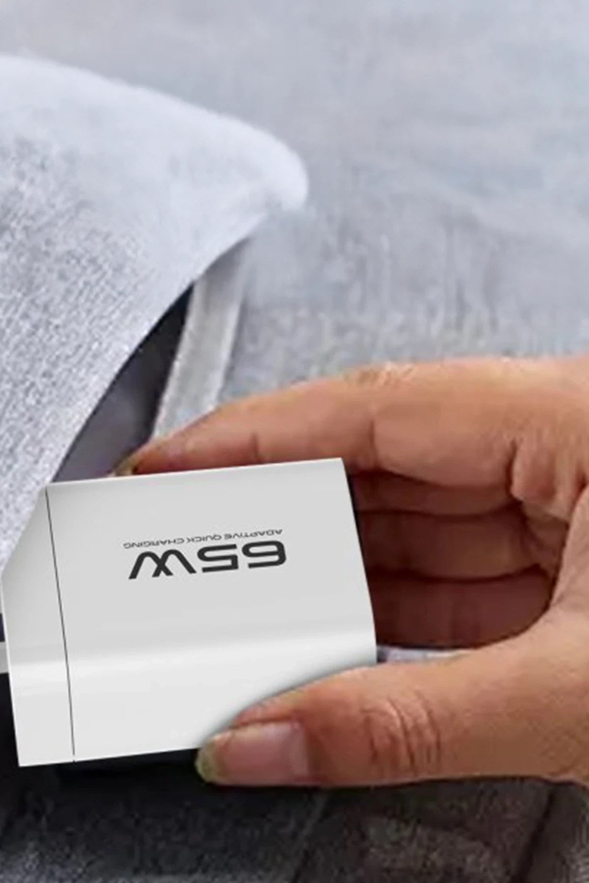 Mey İthalat® C99Q 65W PD Destekli Type-C ve USB Çift Çıkışlı Hızlı Şarj Adaptörü - Beyaz