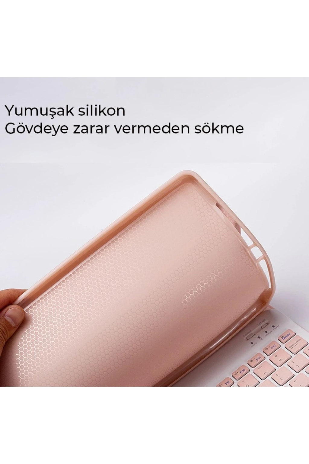 Mey İthalat® Redmi Pad SE Kılıf KC01 Smart Klavyeli Tablet Kılıfı - Lila