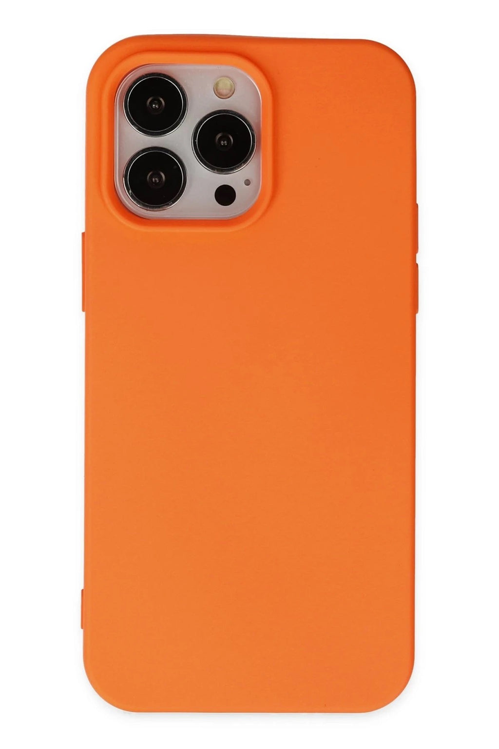 Mey İthalat® iPhone 14 Pro Kılıf Nano içi Kadife Silikon - Turuncu