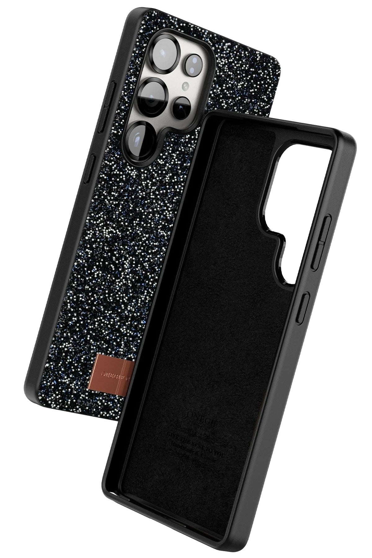 Mey İthalat® Samsung Galaxy S25 Ultra Bright Simli Kapak - Siyah