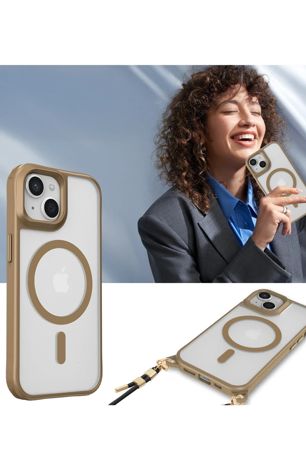 Mey İthalat® iPhone 15 Kılıf Enka Magsafe Silikon Kılıf - Desert