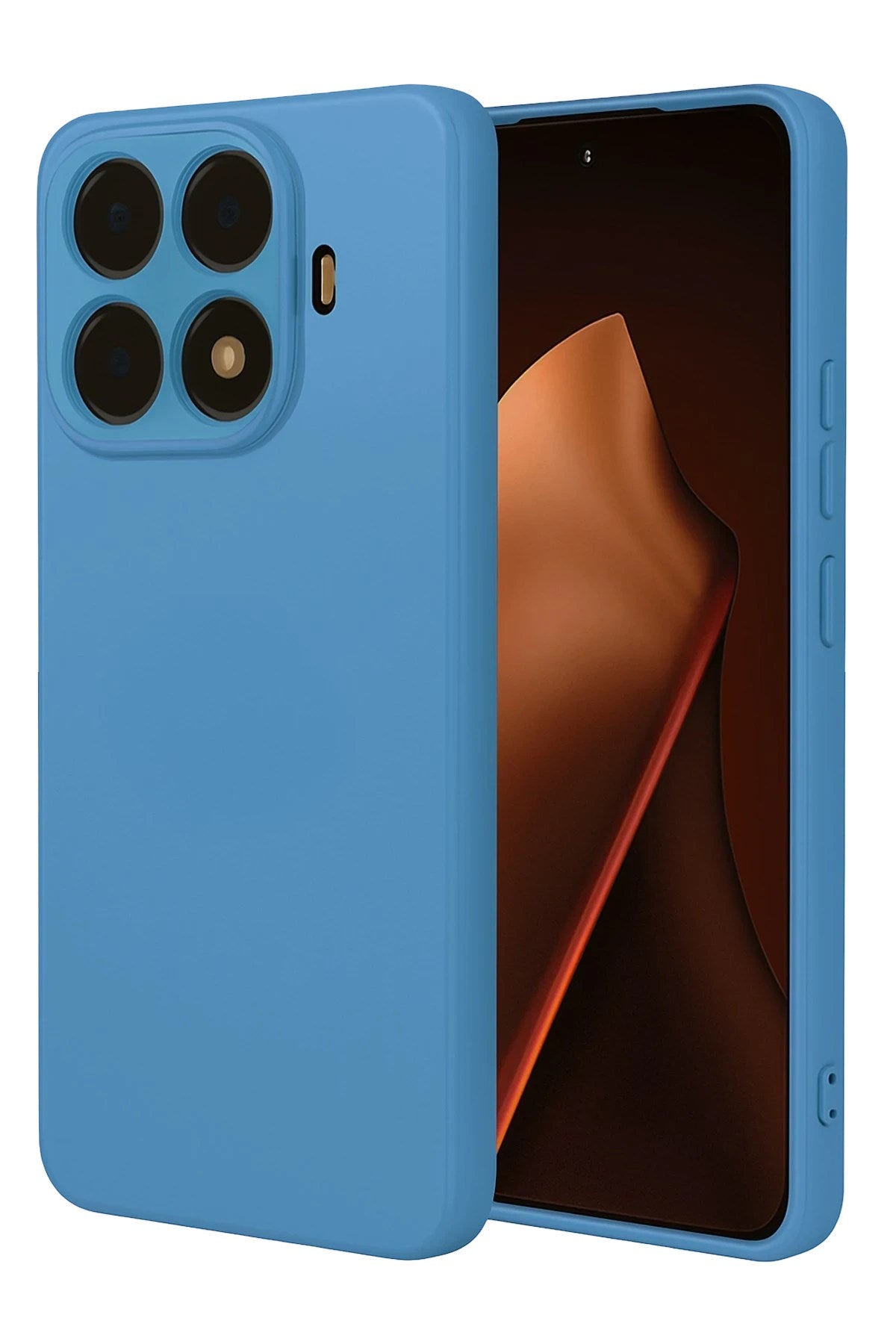 Mey İthalat® Mi 15T Pro Nano içi Kadife Silikon - Mavi