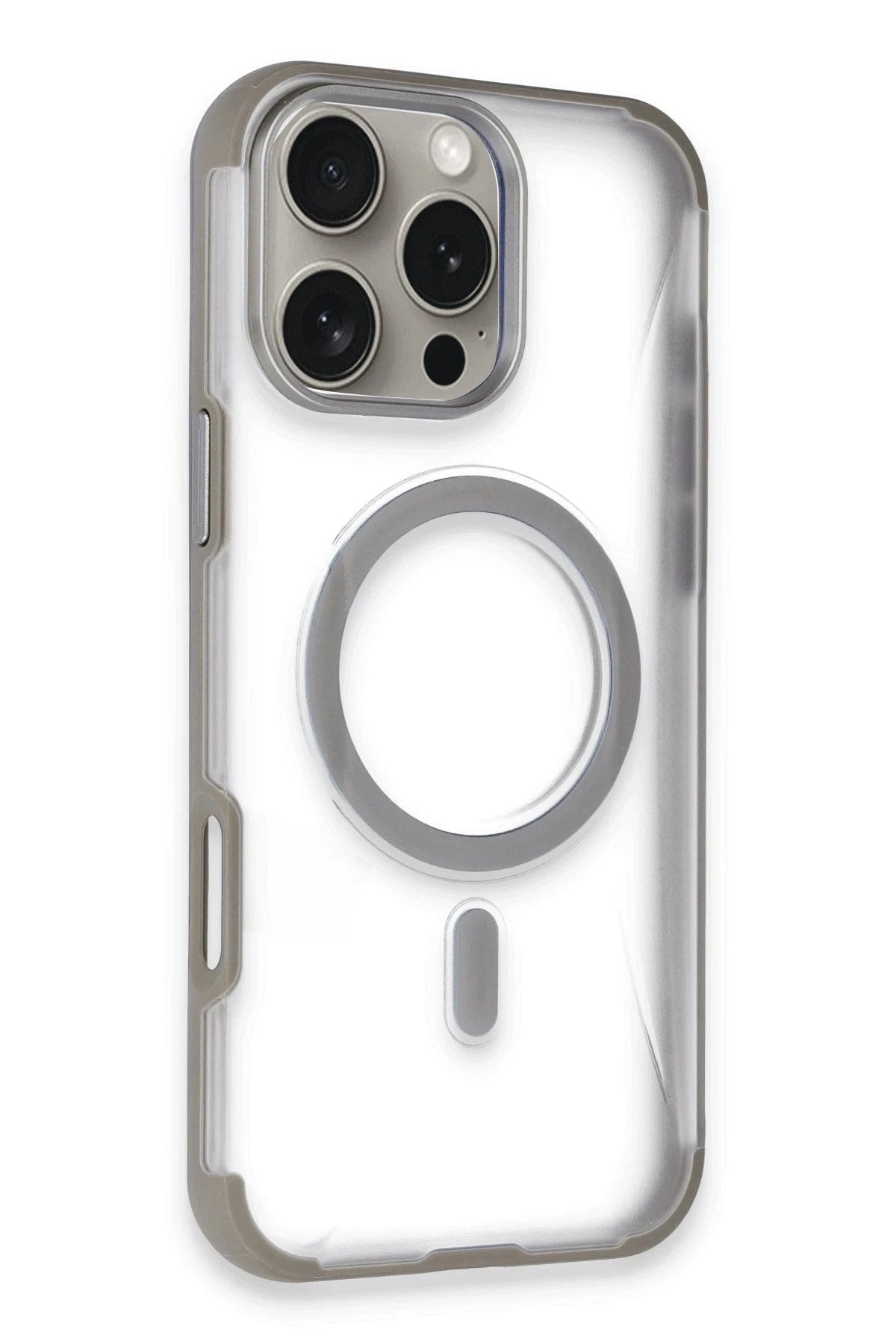 Mey İthalat® iPhone 14 Pro Max Hilton Magsafe Kapak - Titan Gri