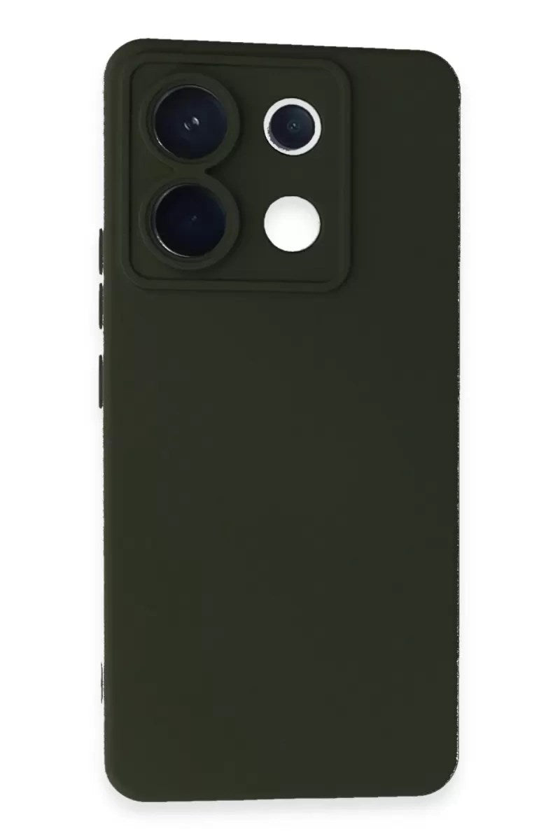 Mey İthalat® Redmi Note 13 Pro 5G Kılıf Nano içi Kadife Silikon - Koyu Yeşil