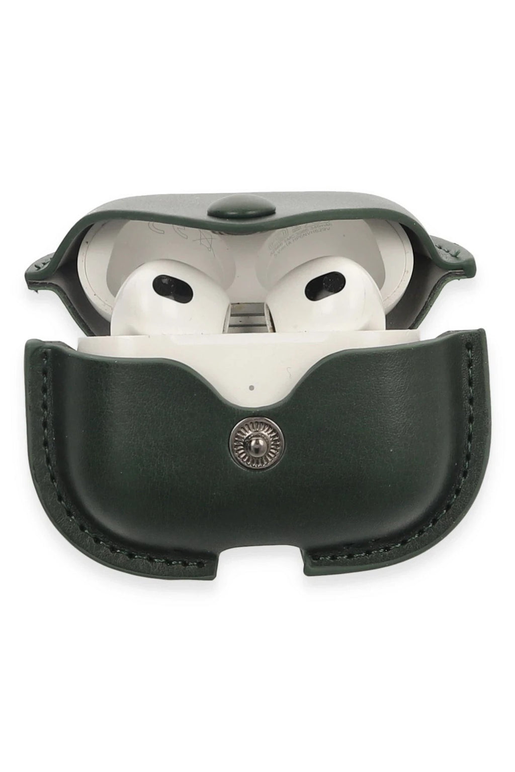 Mey İthalat® Airpods 3 (3.nesil) Çanta Deri Kılıf - Haki Yeşil