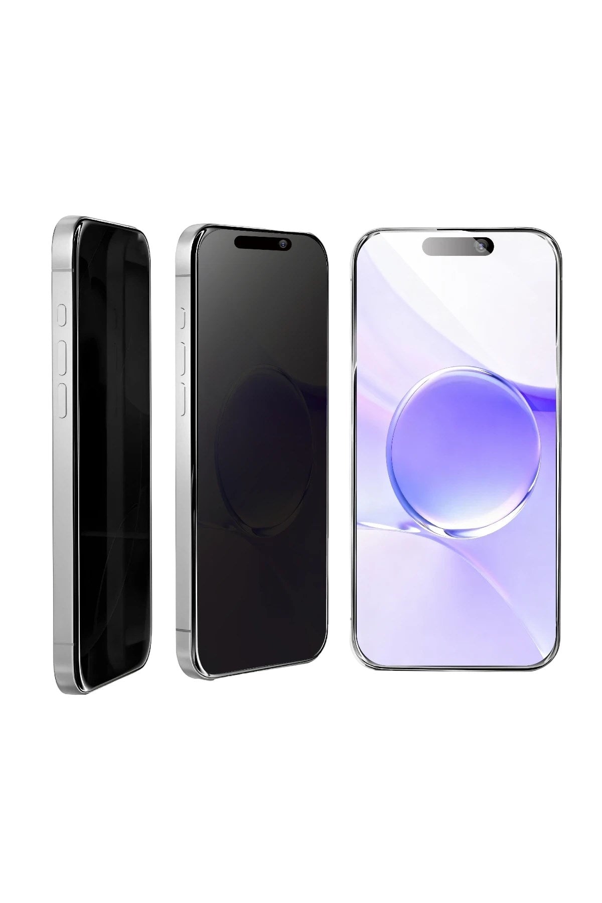 Mey İthalat® iPhone 14 Bilvis 5in1 5D Magic Hayalet Cam Ekran Koruyucu - Siyah