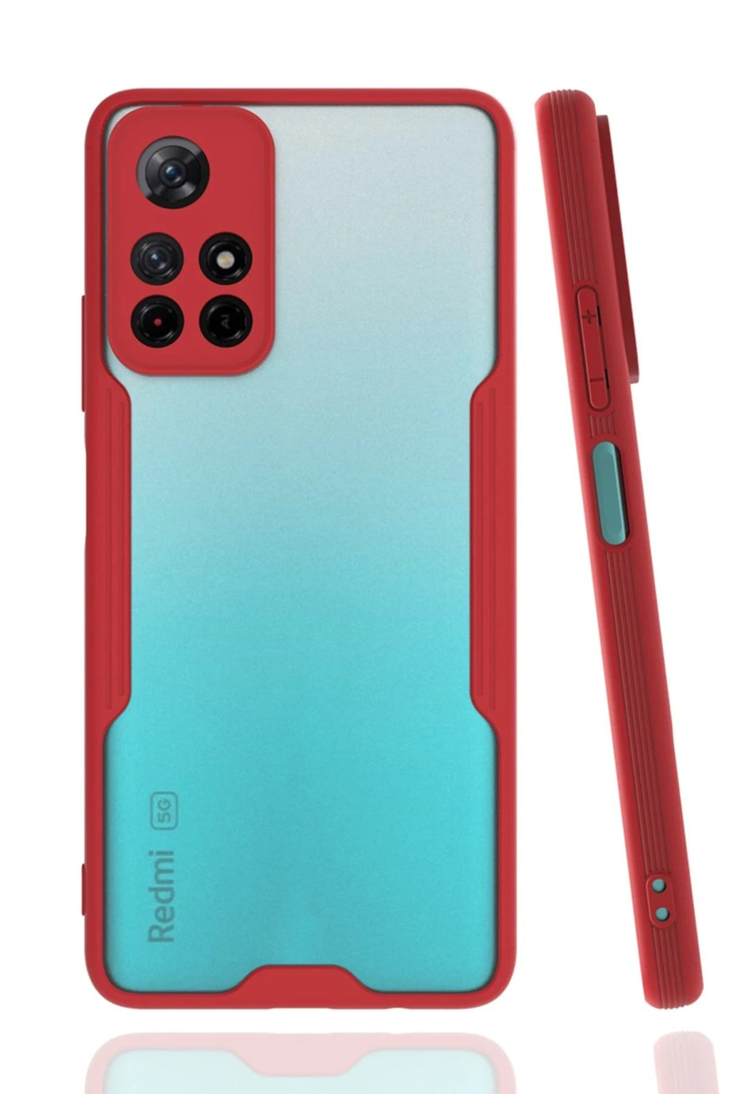 Mey İthalat® Redmi Note 11T Kılıf Platin Silikon - Kırmızı