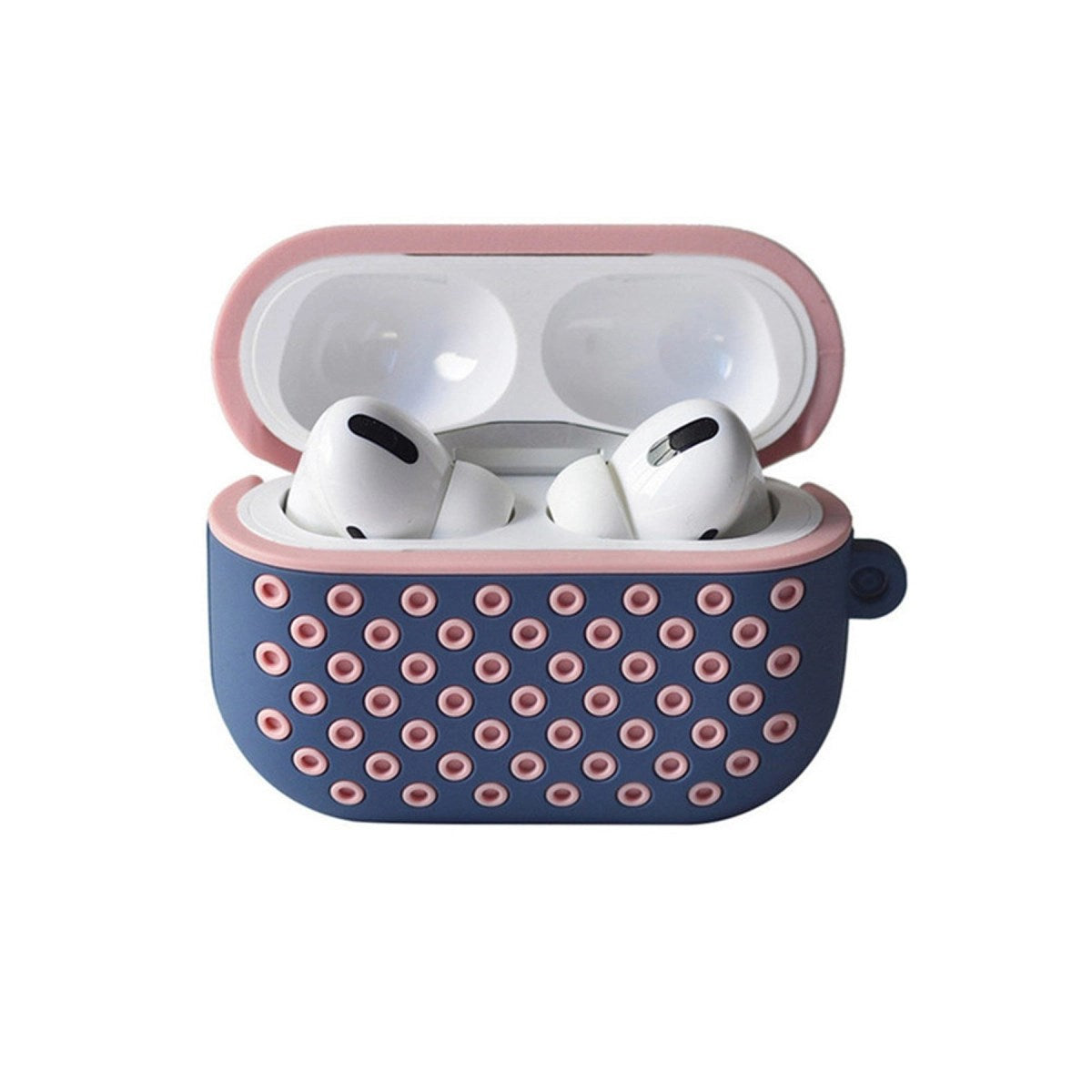 Mey İthalat® Airpods Pro 2 (2.nesil) Spor Delikli Kılıf - Mavi-Pembe