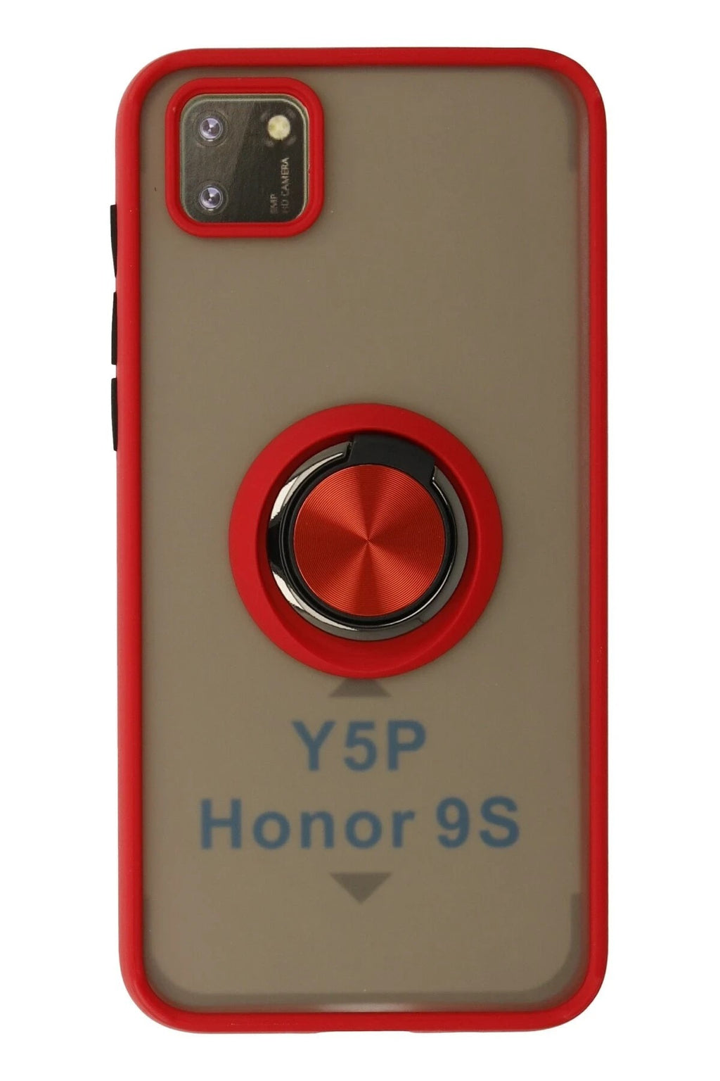 Mey İthalat® Huawei Y5P Kılıf Montreal Yüzüklü Silikon Kapak - Kırmızı