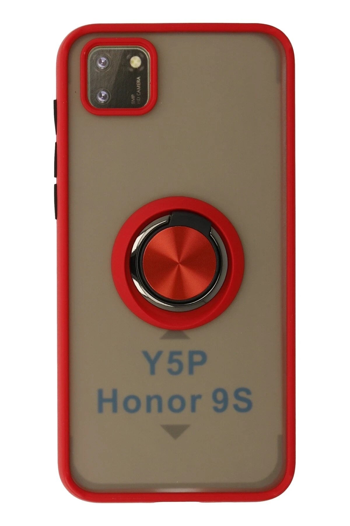 Mey İthalat® Huawei Y5P Kılıf Montreal Yüzüklü Silikon Kapak - Kırmızı