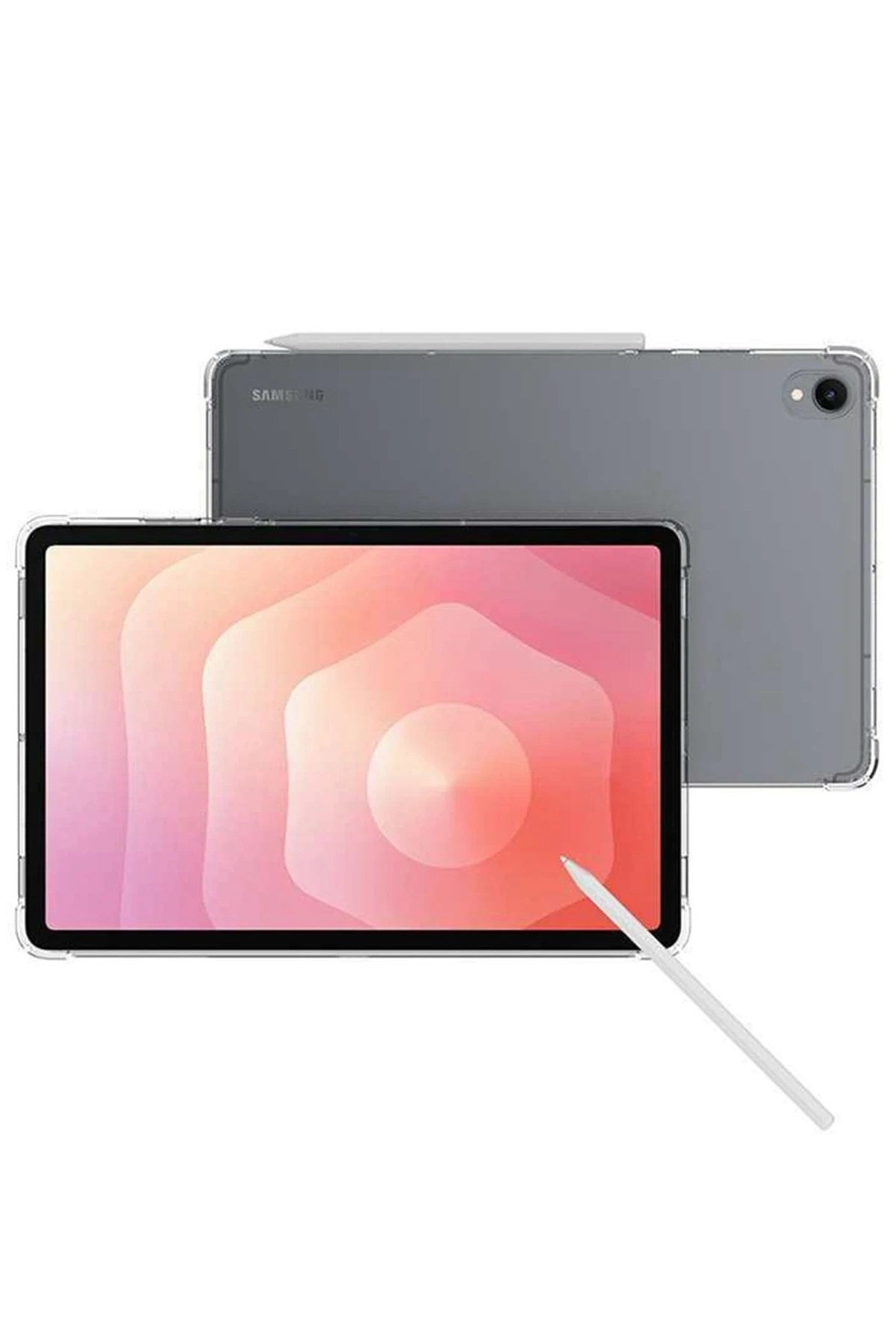 Mey İthalat® Samsung Galaxy Tab S11 Kılıf Anti Shock Tablet Silikon - Şeffaf