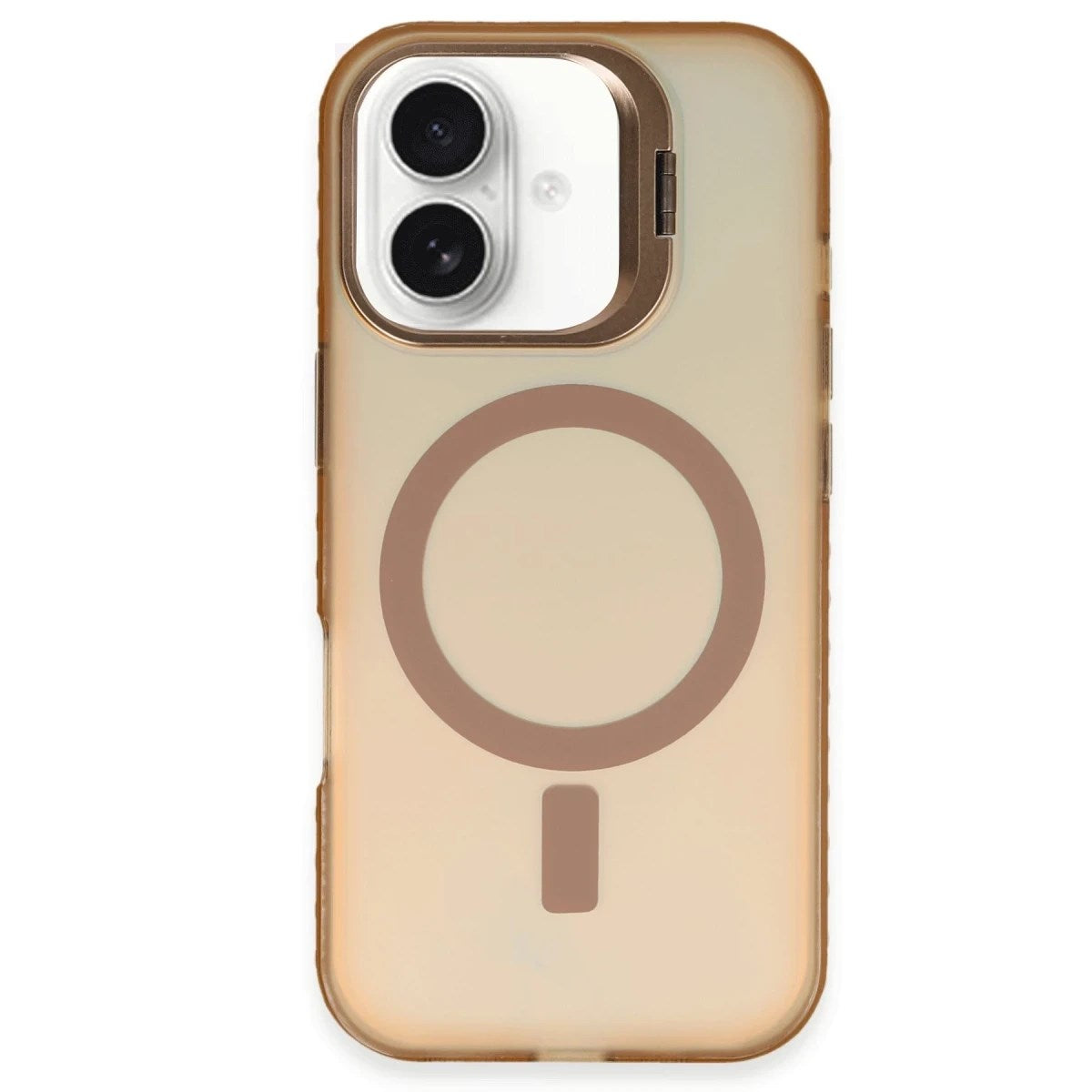 Mey İthalat® iPhone 16 Plus Kılıf Primera Magsafe Standlı Kapak - Gold