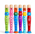 Ahşap Renkli Flüt Küçük - 20 cm Eğitici Çocuk Müzik Aleti Enstrüman