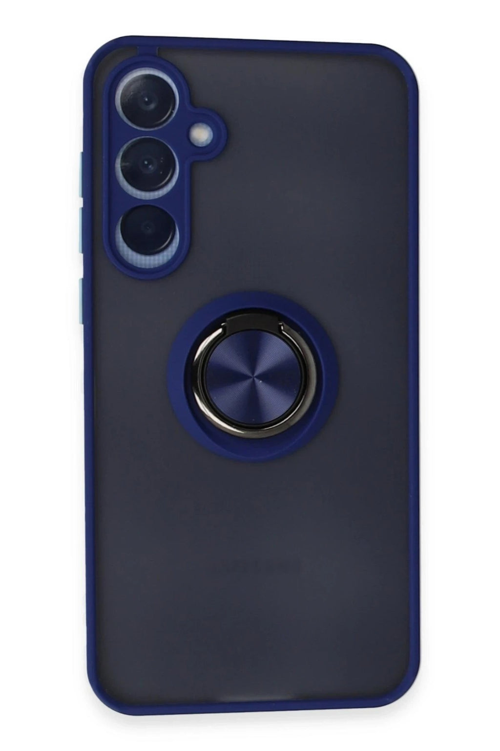 Mey İthalat® Samsung Galaxy A25 5G Kılıf Montreal Yüzüklü Silikon Kapak - Lacivert