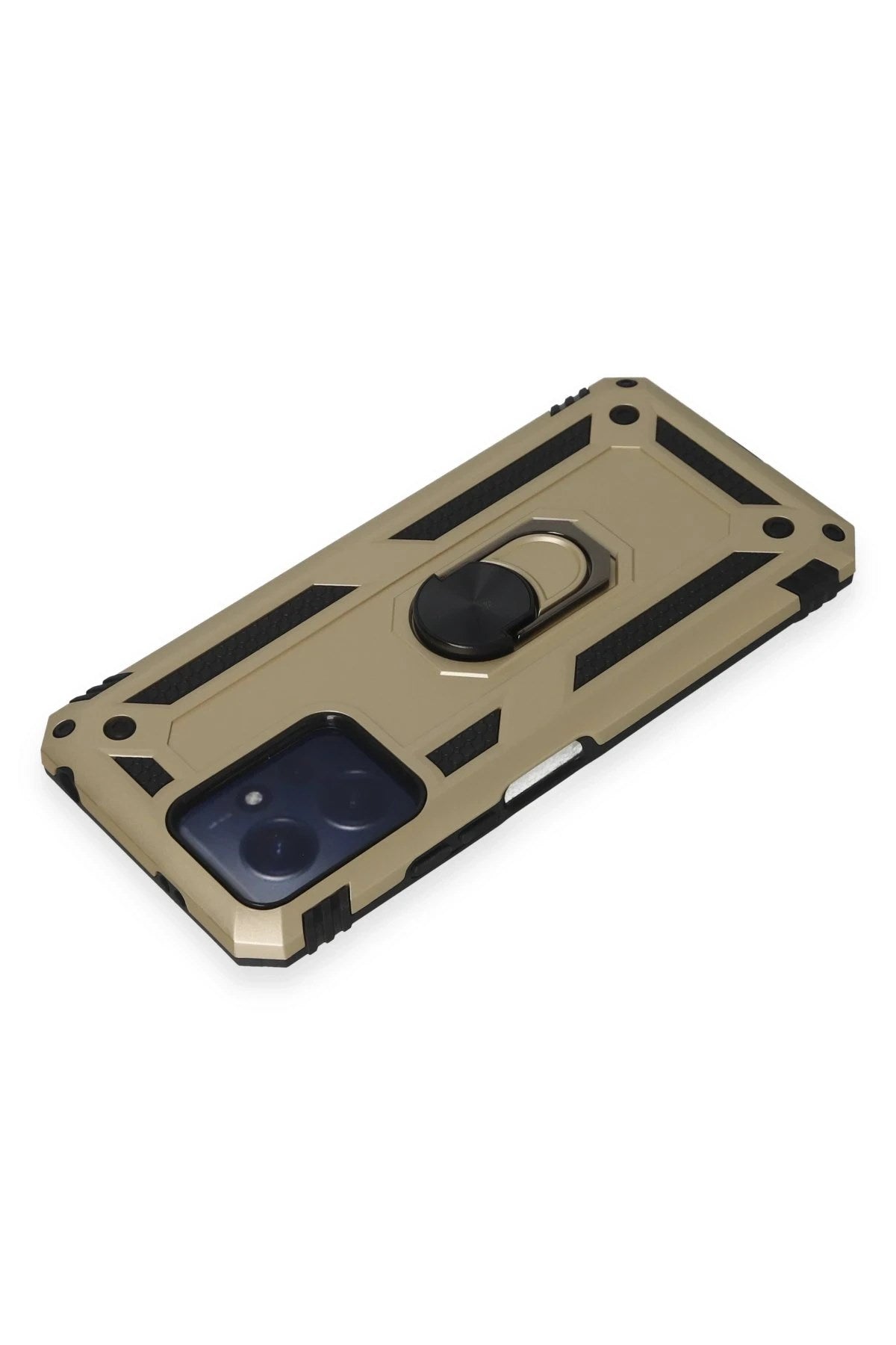Mey İthalat® Redmi Note 12 4G Kılıf Sofya Yüzüklü Silikon Kapak - Gold